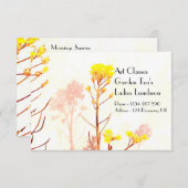 Kunstlessen Dames Lunchroom Theetuin Thee's Kaart (Voorkant / Achterkant)