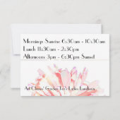 Kunstlessen Dames Lunchroom Theetuin Uitnodiging (Achterkant)