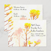 Kunstlessen Dames Lunchroom Tuin Theeën Kaart (Voorkant / Achterkant)