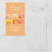 Kunstlessen voor kinderen business regenboog visitekaartje (Voorkant / Achterkant)