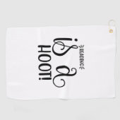 Kunstlezen lezen lezen is een roet golfhanddoek (Horizontaal)