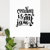 Kunstlezen lezen lezen is mijn jam poster (Thuiskantoor)