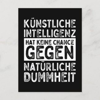 Künstliche Intelligenz vs. Natürliche Dummheit Briefkaart