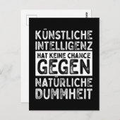 Künstliche Intelligenz vs. Natürliche Dummheit Briefkaart (Voorkant / Achterkant)