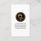 Kunstlicht lichtbundel Elektrische bedrading Visitekaartje (Achterkant)