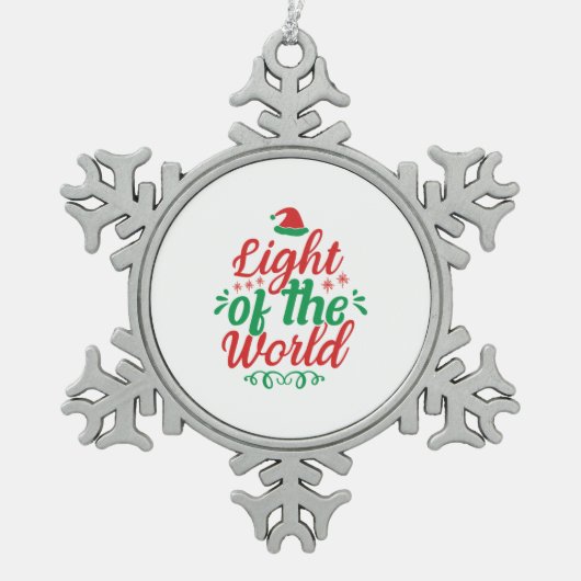 Kunstlicht voor de jeugd tin sneeuwvlok ornament (Voorkant)