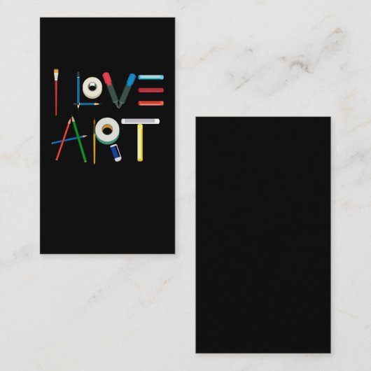 kunstliefde Schetsen Potlood Tekenkunstenaar Visitekaartje (Voorkant / Achterkant)