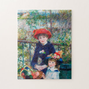 Kunstliefhebbers geven twee zusters renoir schilde legpuzzel