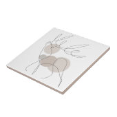 Kunstlijnen, wit, zwart, grijs Licht Tegeltje (Zijkant)