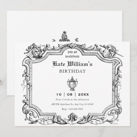 kunstlijnkunst kaart (Voorkant / Achterkant)