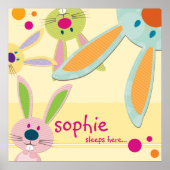 KUNSTMAART: bunny - peek-a-boo 1 Poster (Voorkant)