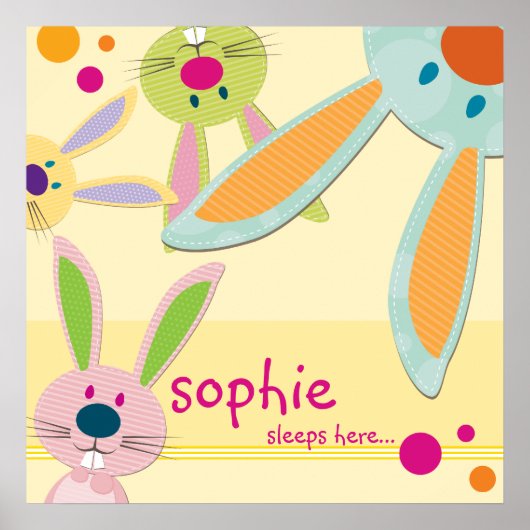 KUNSTMAART: bunny - peek-a-boo 1 Poster (Voorkant)