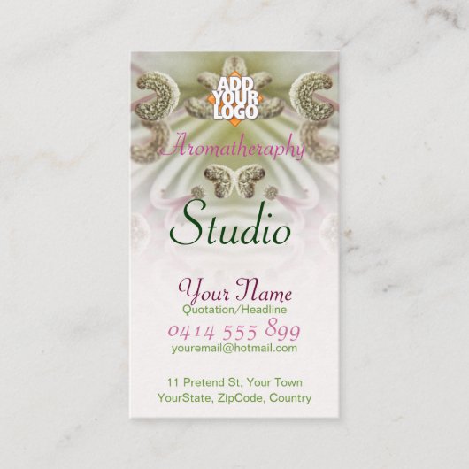 KunstMacro voor de bloem: Visitekaartje van Stamen (Voorkant)