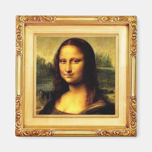 Kunstmagneet - Mona Lisa door Leonardo da Vinci Magneet (Voorkant)