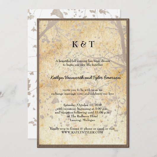 Kunstmakreel  Retrofbruiloft Kaart (Voorkant / Achterkant)