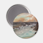 Kunstmalerei "Meeresrauschen" Bob Ross Magneet (Voorkant / Achterkant)