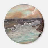 Kunstmalerei "Meeresrauschen" Bob Ross Magneet (Voorkant)