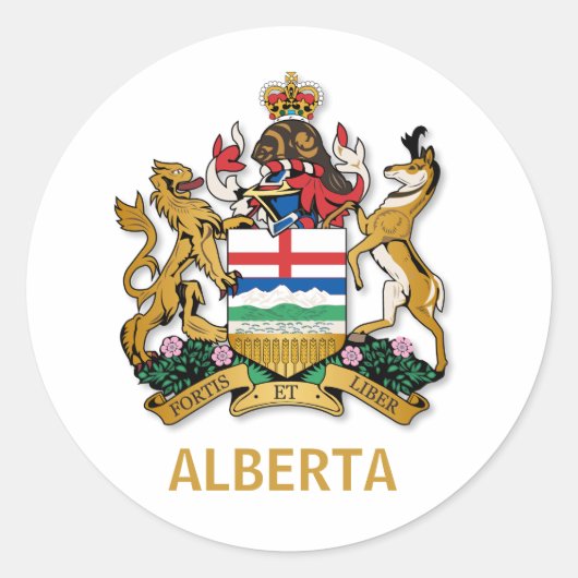 Kunstmantel Alberta Ronde Sticker (Voorkant)