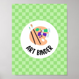 Kunstmap-inzetstuk - organisatie voor leraren poster