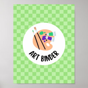 Kunstmap-inzetstuk - organisatie voor leraren poster