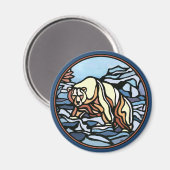 Kunstmasten met tribaal Beer Kunstvriendelijk magn Magneet (Voorkant / Achterkant)