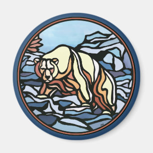 Kunstmasten met tribaal Beer Kunstvriendelijk magn Magneet