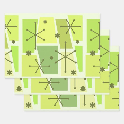 Kunstmateriaal voor Pop van atoomtijdperken Inpakpapier Vel (Set)