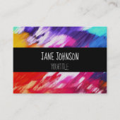 Kunstmatig abstract gekleurd visitekaartje (Voorkant)