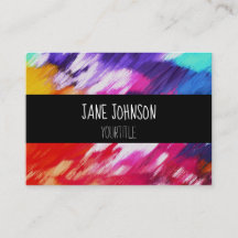 Kunstmatig abstract gekleurd visitekaartje