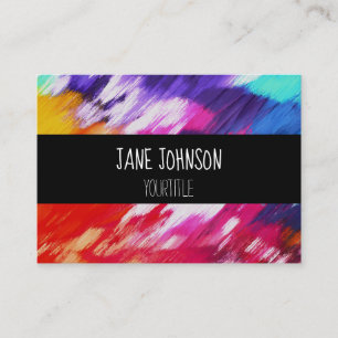 Kunstmatig abstract gekleurd visitekaartje