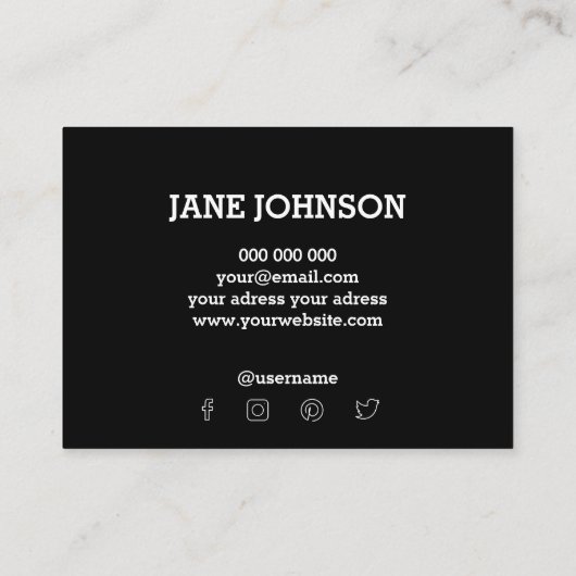 Kunstmatig abstract gekleurd visitekaartje (Achterkant)