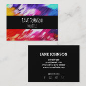 Kunstmatig abstract gekleurd visitekaartje (Voorkant / Achterkant)