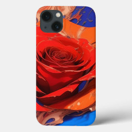 Kunstmatig Abstract gemarmerd Roos Case-Mate iPhone Case