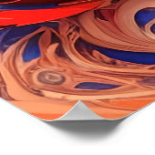 Kunstmatig Abstract gemarmerd Roos Poster (Hoek)