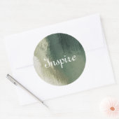 kunstmatig abstract gemorst stof getextureerde ach ronde sticker (Envelop)