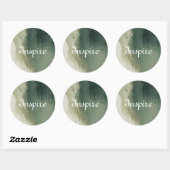 kunstmatig abstract gemorst stof getextureerde ach ronde sticker (Vel)
