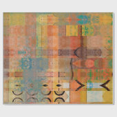 kunstmatig abstract, horizontaal strempatroon cadeaupapier (Vlak)