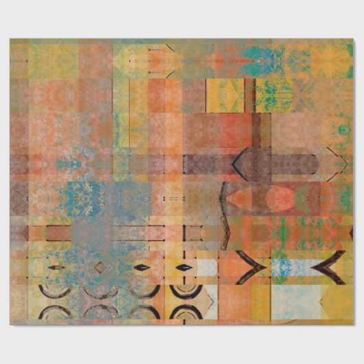 kunstmatig abstract, horizontaal strempatroon cadeaupapier (Vlak)