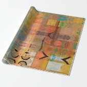 kunstmatig abstract, horizontaal strempatroon cadeaupapier (Uitgerold)