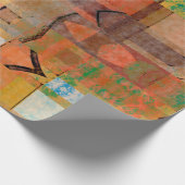 kunstmatig abstract, horizontaal strempatroon cadeaupapier (Hoek)