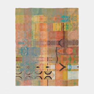 kunstmatig abstract, horizontaal strempatroon fleece deken