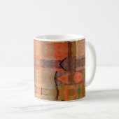 kunstmatig abstract, horizontaal strempatroon koffiemok (Voorkant rechts)