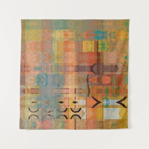 kunstmatig abstract, horizontaal strempatroon wandkleed