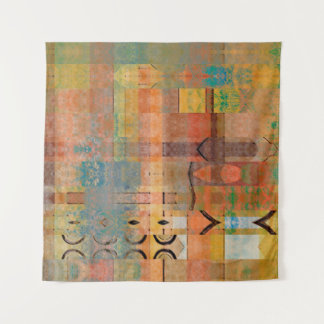 kunstmatig abstract, horizontaal strempatroon wandkleed