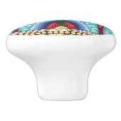 Kunstmatig abstract kleurig kunststofpatroon keramische knop (Zijkant)