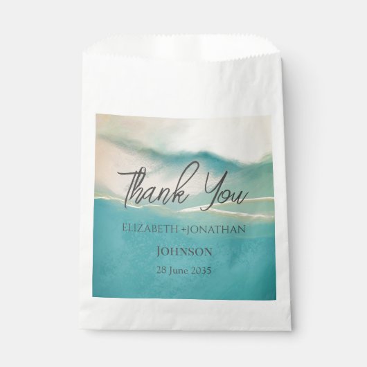 Kunstmatig Abstract landschap Weddenschap Dank je Bedankzakje (Voorkant)