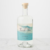 Kunstmatig Abstract landschap Weddenschap Dank je  Likeurfles Etiket (Voorkant)
