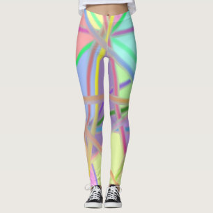 Kunstmatig Abstract ontwerp in zachte kleuren voor Leggings