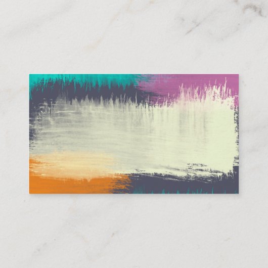 kunstmatig abstract ontwerp van verfslag kleurig visitekaartje (Achterkant)