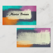 kunstmatig abstract ontwerp van verfslag kleurig visitekaartje (Voorkant / Achterkant)